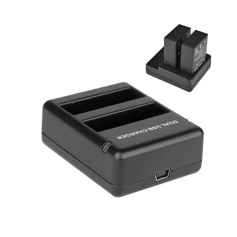 Wewoo - Pour GoPro Hero 4 AHDBT-401 noir Chargeur de voyage USB double batterie - Caméras Sportives