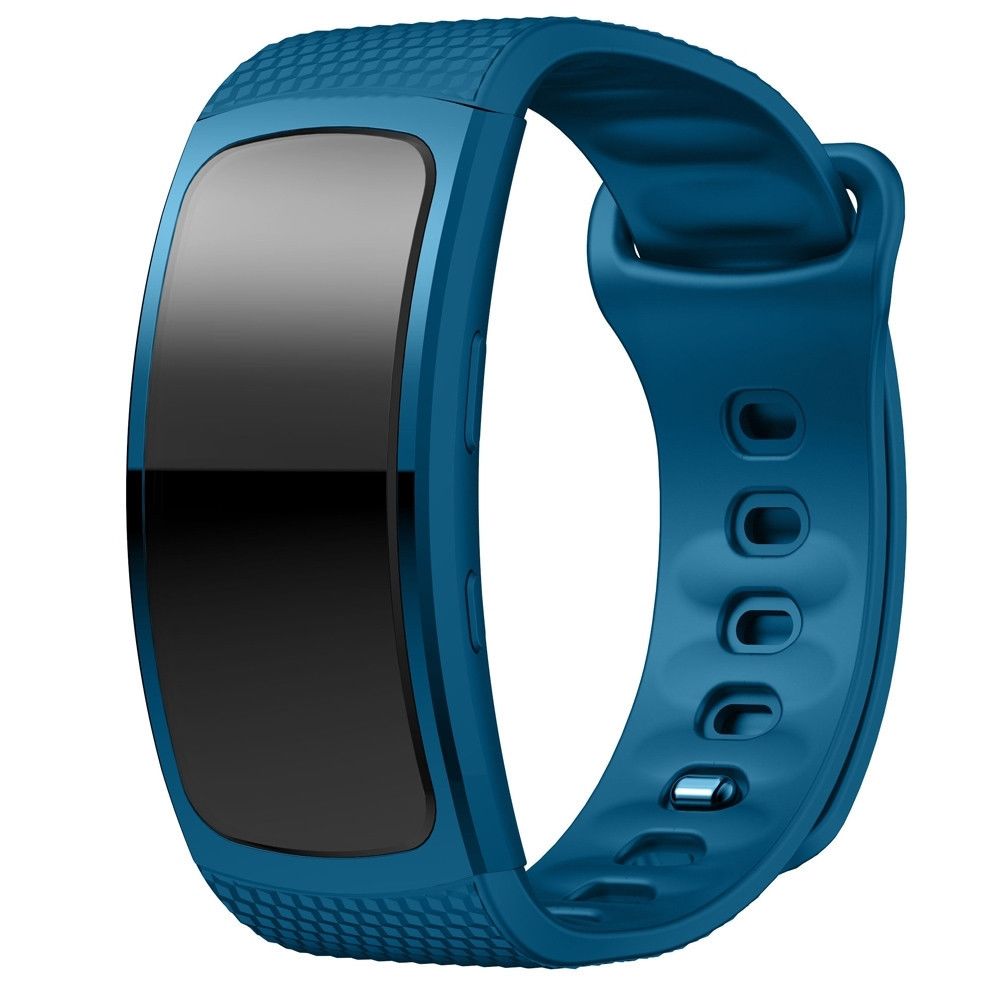 Wewoo - Bracelet pour montre connectée en silicone Samsung Gear Fit2 SM-R360taille de la dragonne 150-213mm bleu - Bracelet connecté