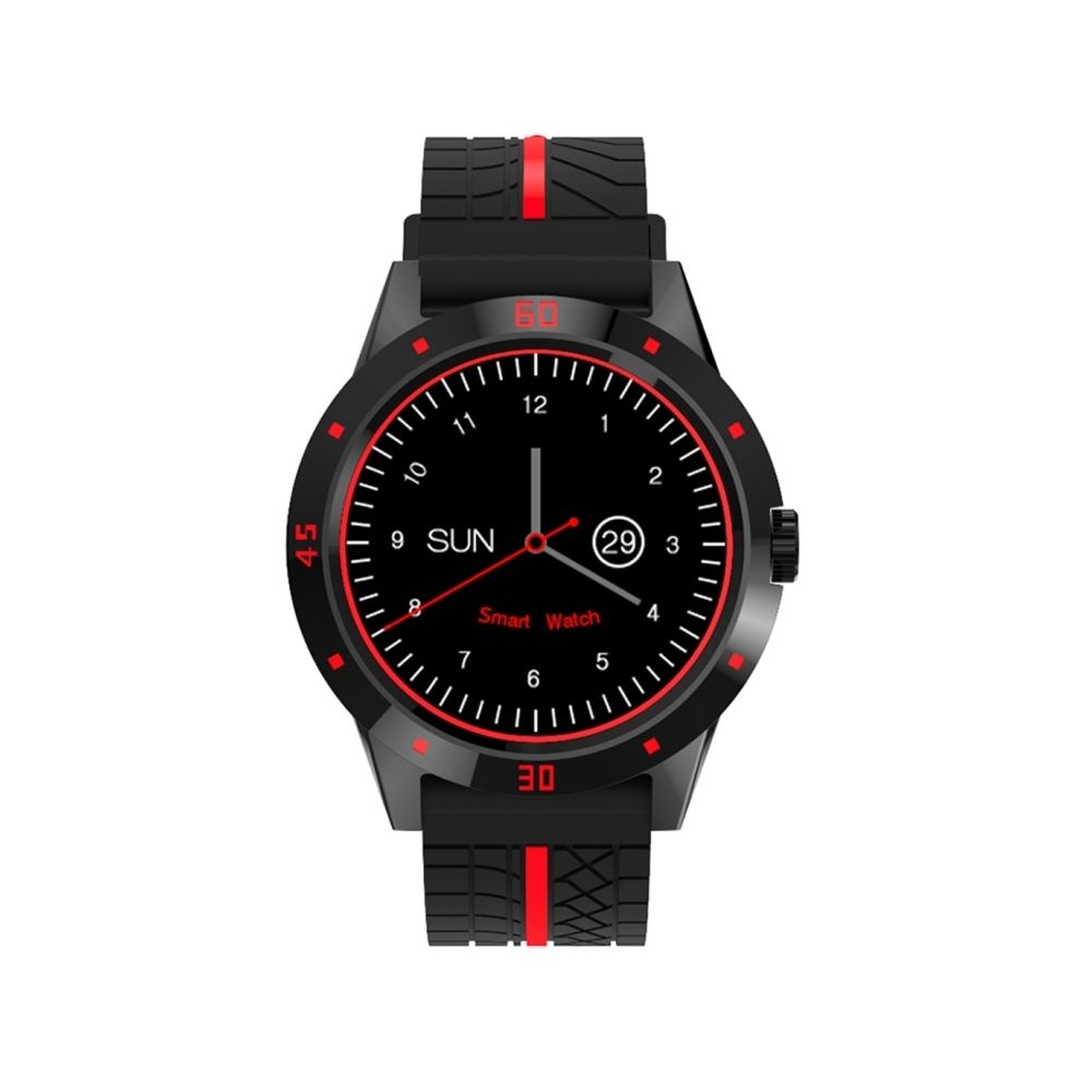 Wewoo - Montre connectée rouge Smartwatch 1.3 pouces TFT écran MTK2502C Bluetooth4.0, bracelet de en silicone, moniteur de fréquence cardiaque de et podomètre de sommeil rappel sédentaire - Montre connectée