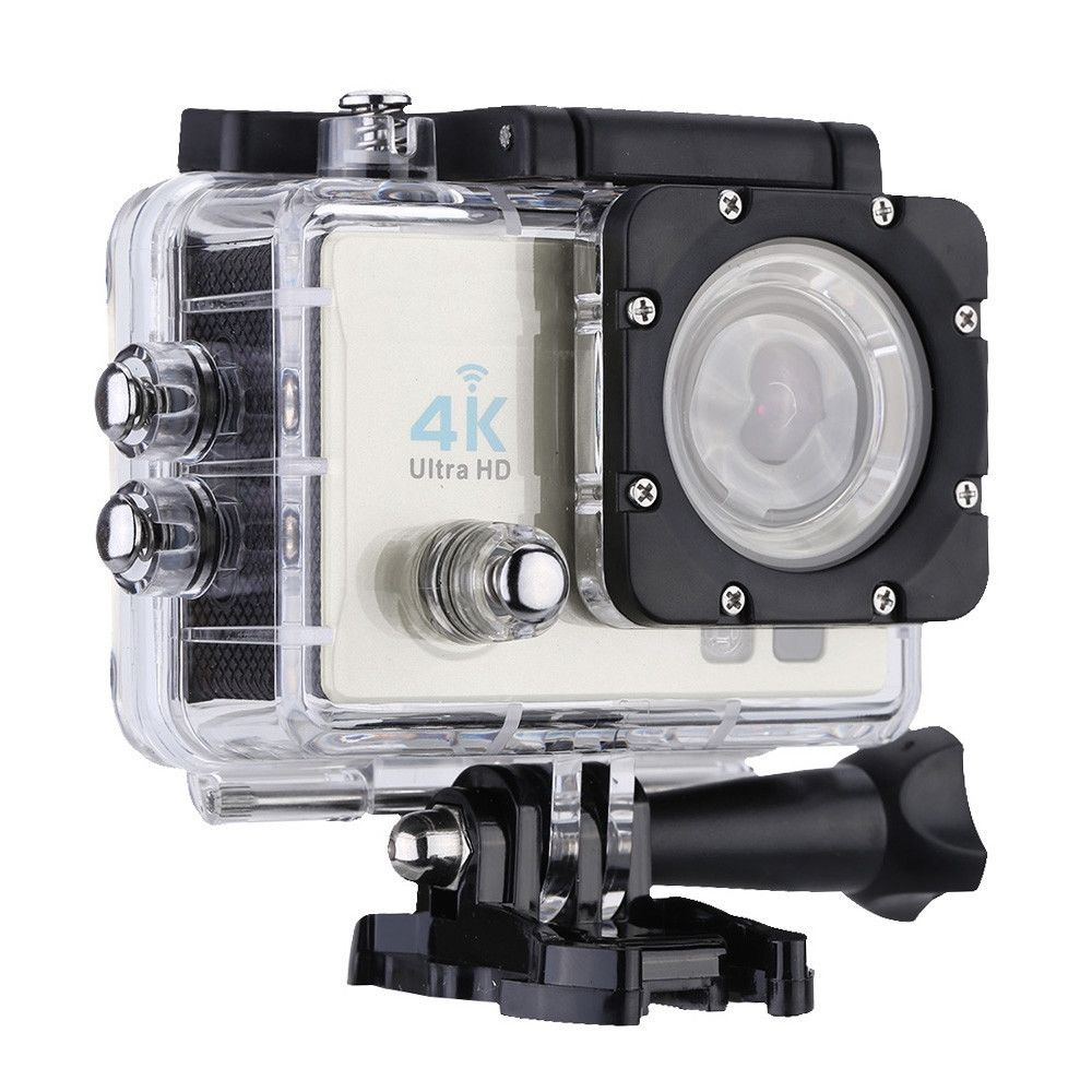 Wewoo - Caméra sport Q3H 2.0 pouces écran WiFi Action Camera caméscope avec boîtier étancheAllwinner V3170 degrés grand angle beige - Caméras Sportives