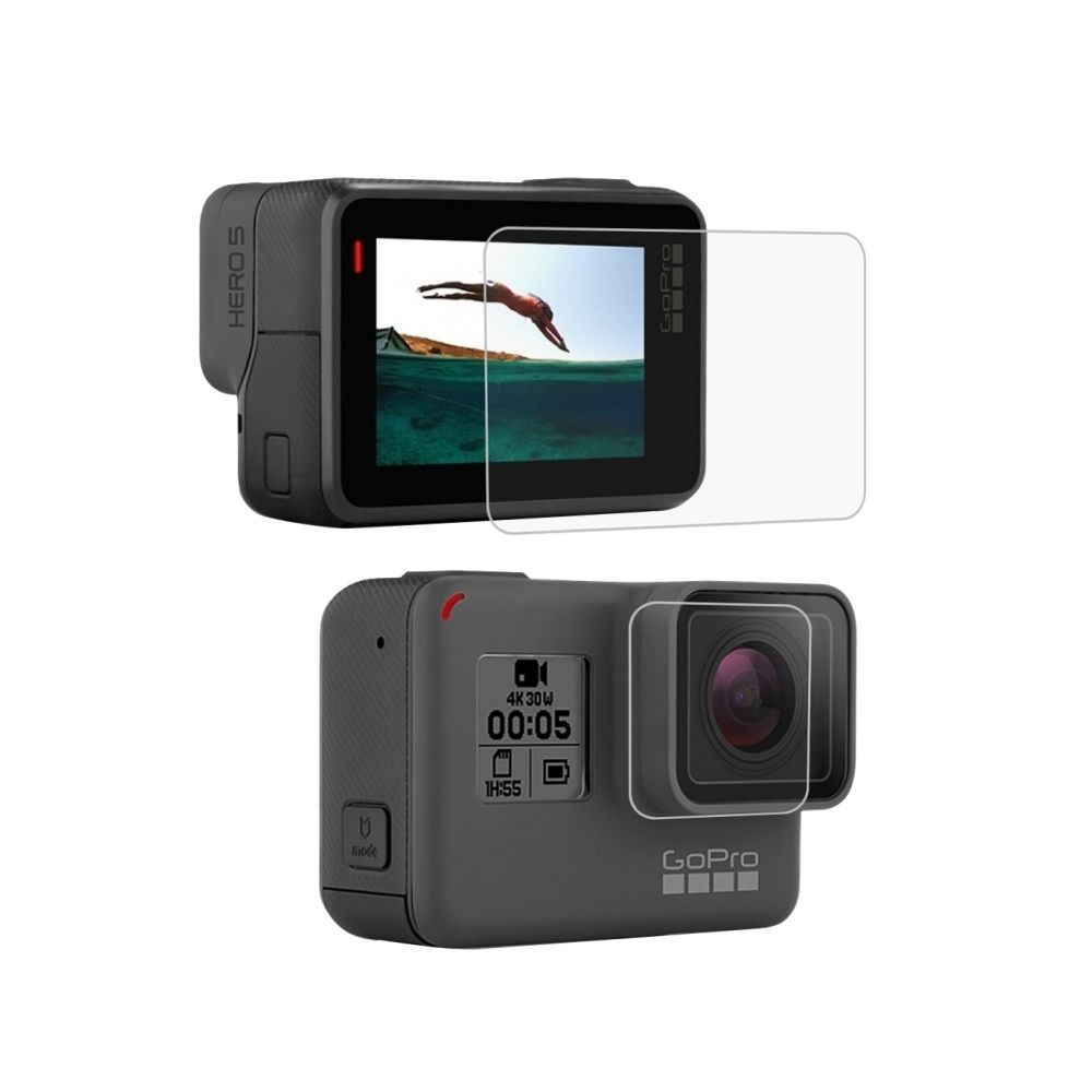 Wewoo - Film protecteur écran pour GoPro HERO5 Lens HD d'écran + LCD Dispaly de verre trempé - Caméras Sportives
