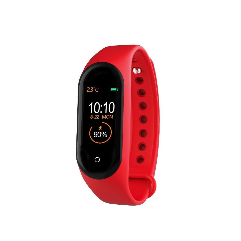 Wewoo - Bracelet connecté M4 0,96 pouces écran couleur TFT Smartwatch IP67 étancherappel d'appel de soutien / surveillance de la fréquence cardiaque / de la pression artérielle / du sommeil / rappel de la sédentarité rouge - Bracelet connecté