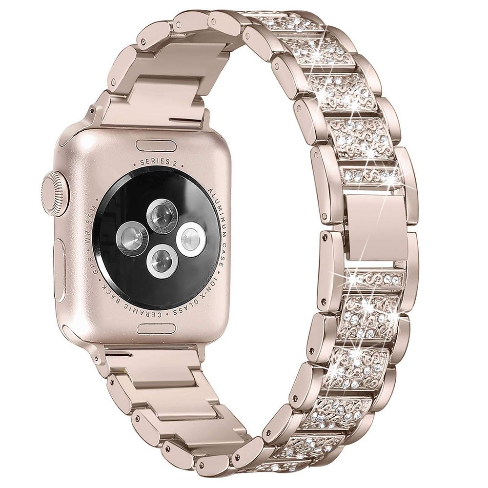 Izen - Bracelet En Acier Inoxydable Pour Apple Watch Modèle 42Mm 44Mm_ Retro Or - Accessoires Apple Watch