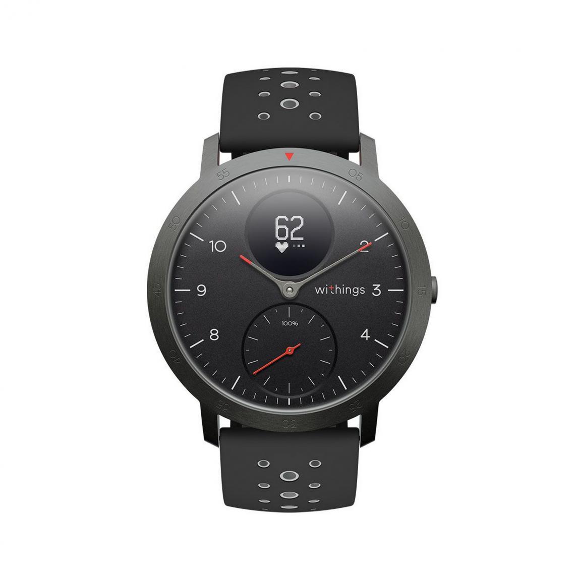 Withings - MONTRE CONNECTÉE WITHINGS STEEL HR SPORT BLACK - Montre connectée