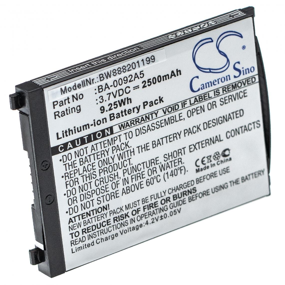 Vhbw - vhbw batterie remplace CipherLab BA-0092A5, KBRS300X01503 pour scanner de code-barres POS (2500mAh, 3,7V, Li-Ion) - Caméras Sportives