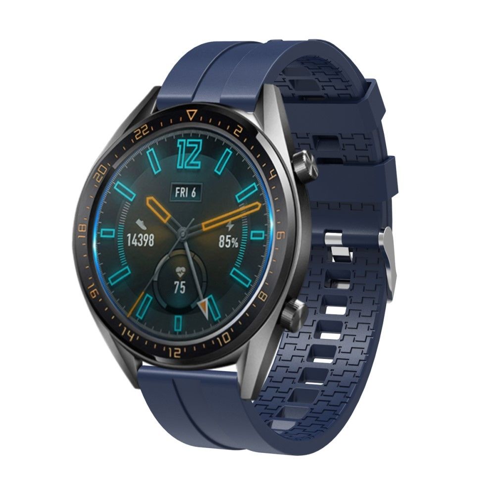marque generique - Bracelet en silicone 22mm bleu foncé pour votre Huawei Watch GT - Accessoires bracelet connecté