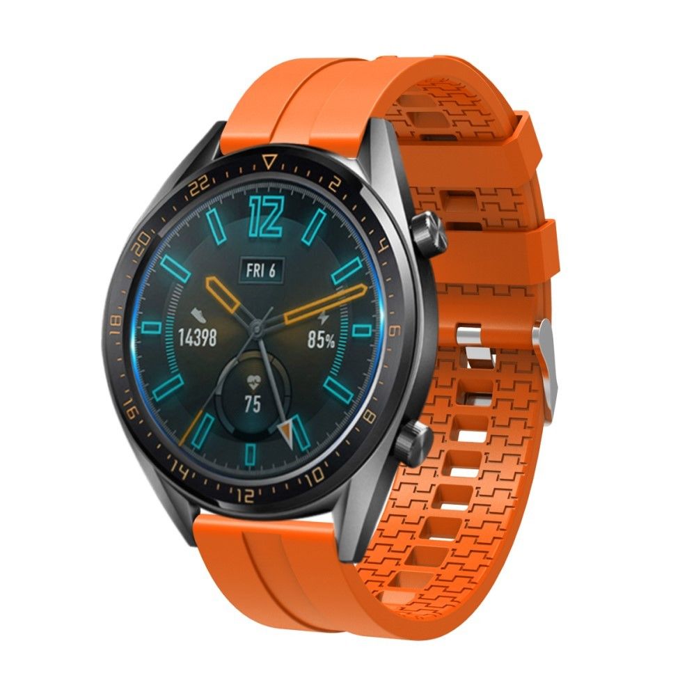 marque generique - Bracelet en silicone 22mm orange pour votre Huawei Watch GT - Accessoires bracelet connecté