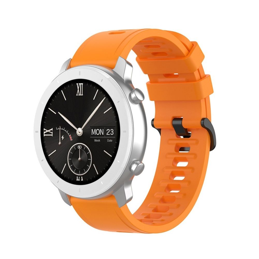 Wewoo - Bracelet pour montre connectée de remplacement de Smartwatch en silicone Amazfit GTRtaille 22 mm orange - Bracelet connecté