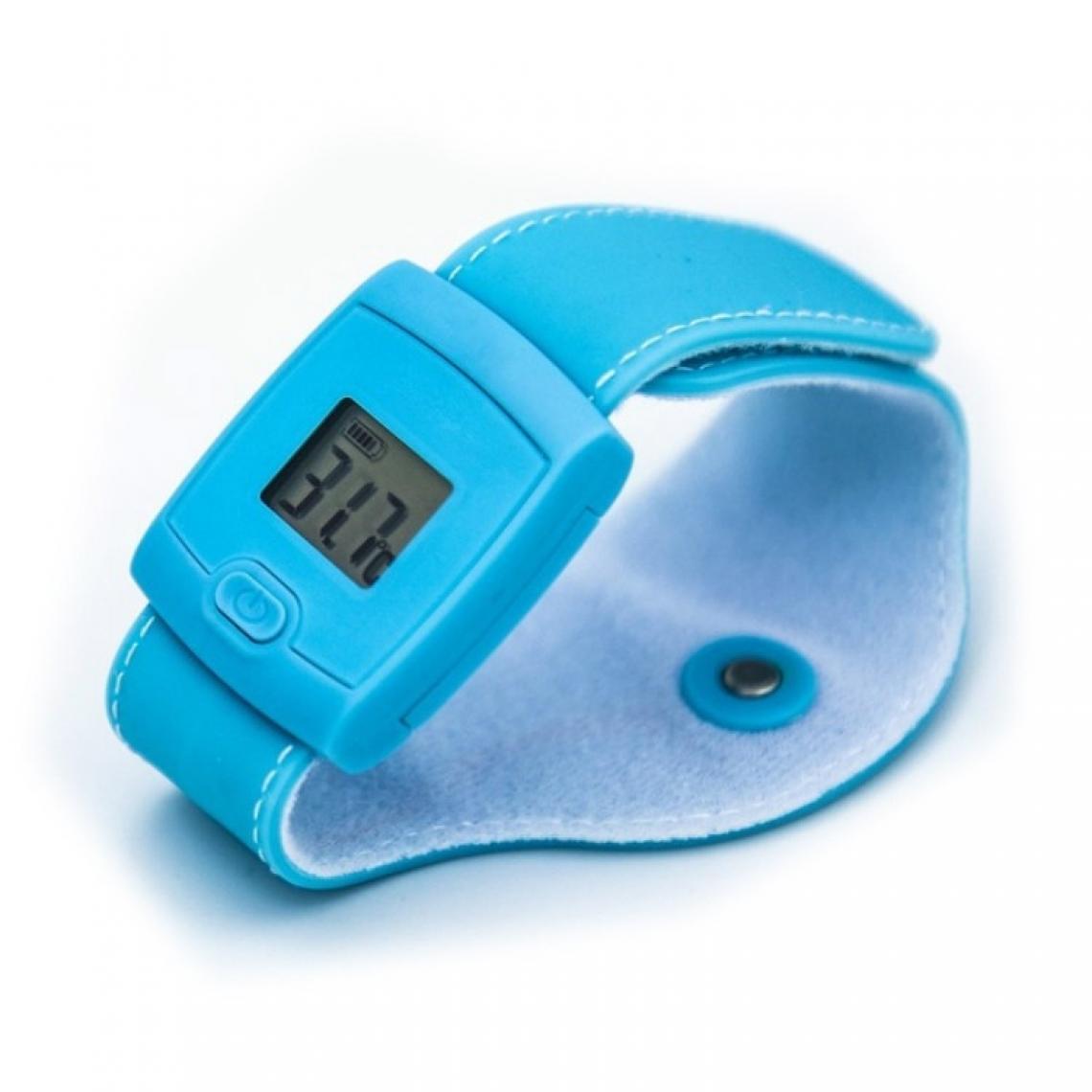 Wewoo - Bracelet de température corporelle intelligent Thermomètre Bluetooth pour bébé enfant bleu - Thermomètre connecté