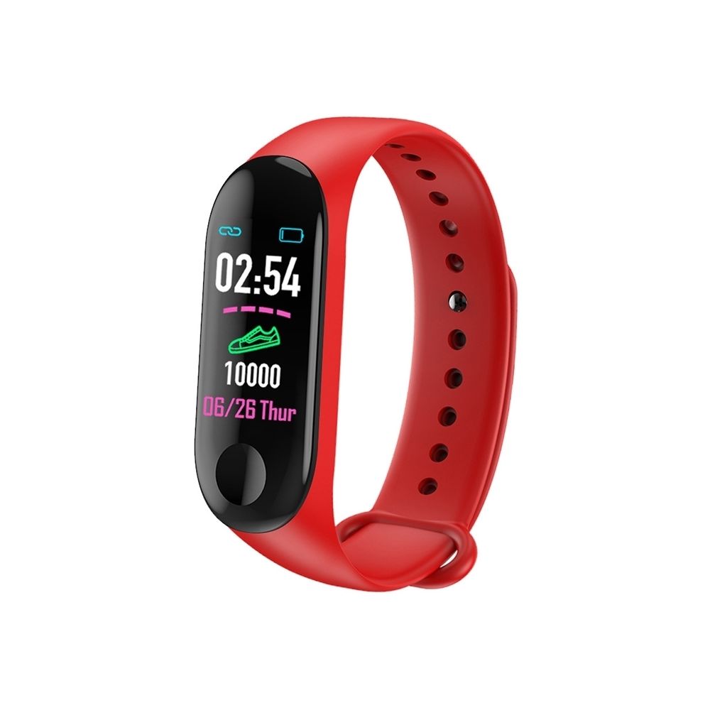Wewoo - Bracelet connecté Smartwatch 0,96 pouces Écran couleur TFT intelligent IP67 Étanche, Rappel d'appel de soutien / Surveillance la fréquence cardiaque / pression artérielle / du sommeil / Prévisions météorologiques (Rouge) - Bracelet connecté