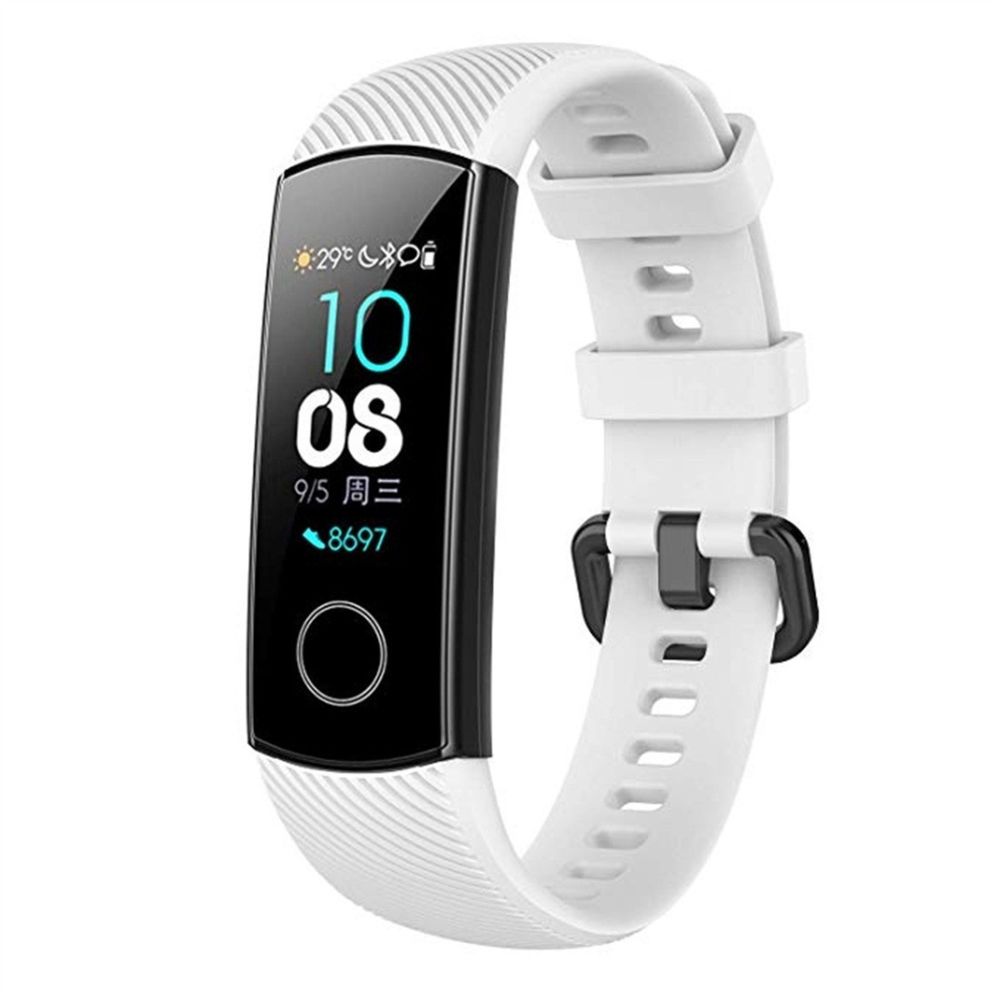 Wewoo - Bracelet pour montre connectée de en silicone Smartwatch Huawei Honor Band 4 Blanc - Bracelet connecté
