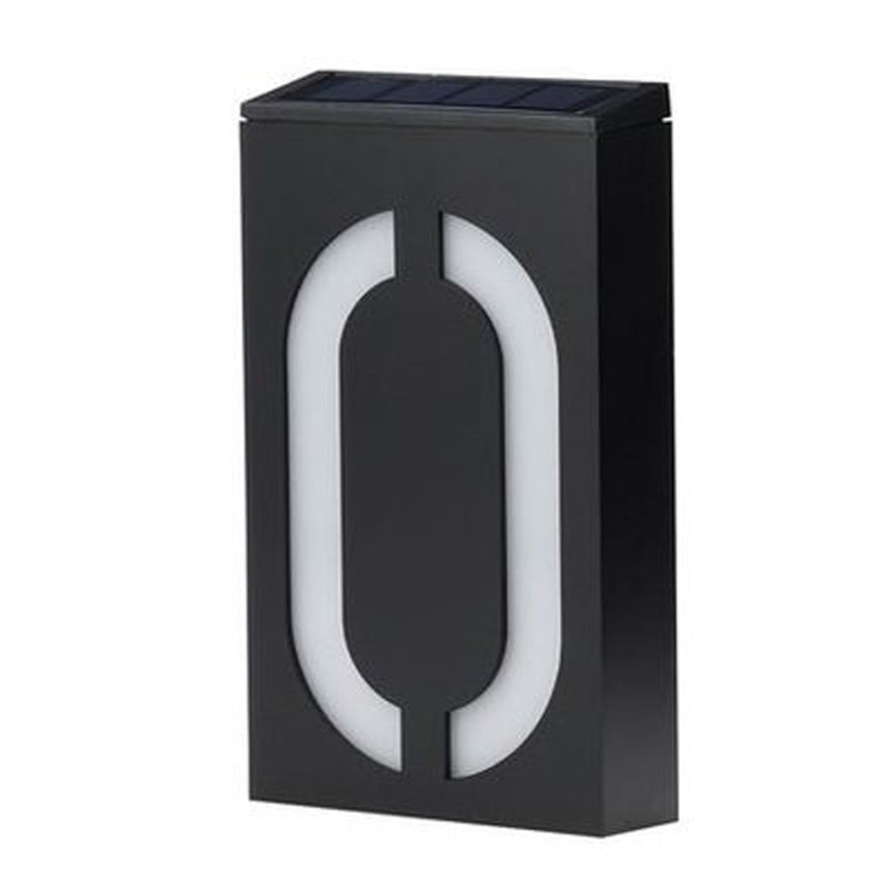 Generic - Lampe d'adresse de plaque de porte de numéro de la lumière solaire LED avec batterie rechargeable solaire - Noir - Accessoires de motorisation