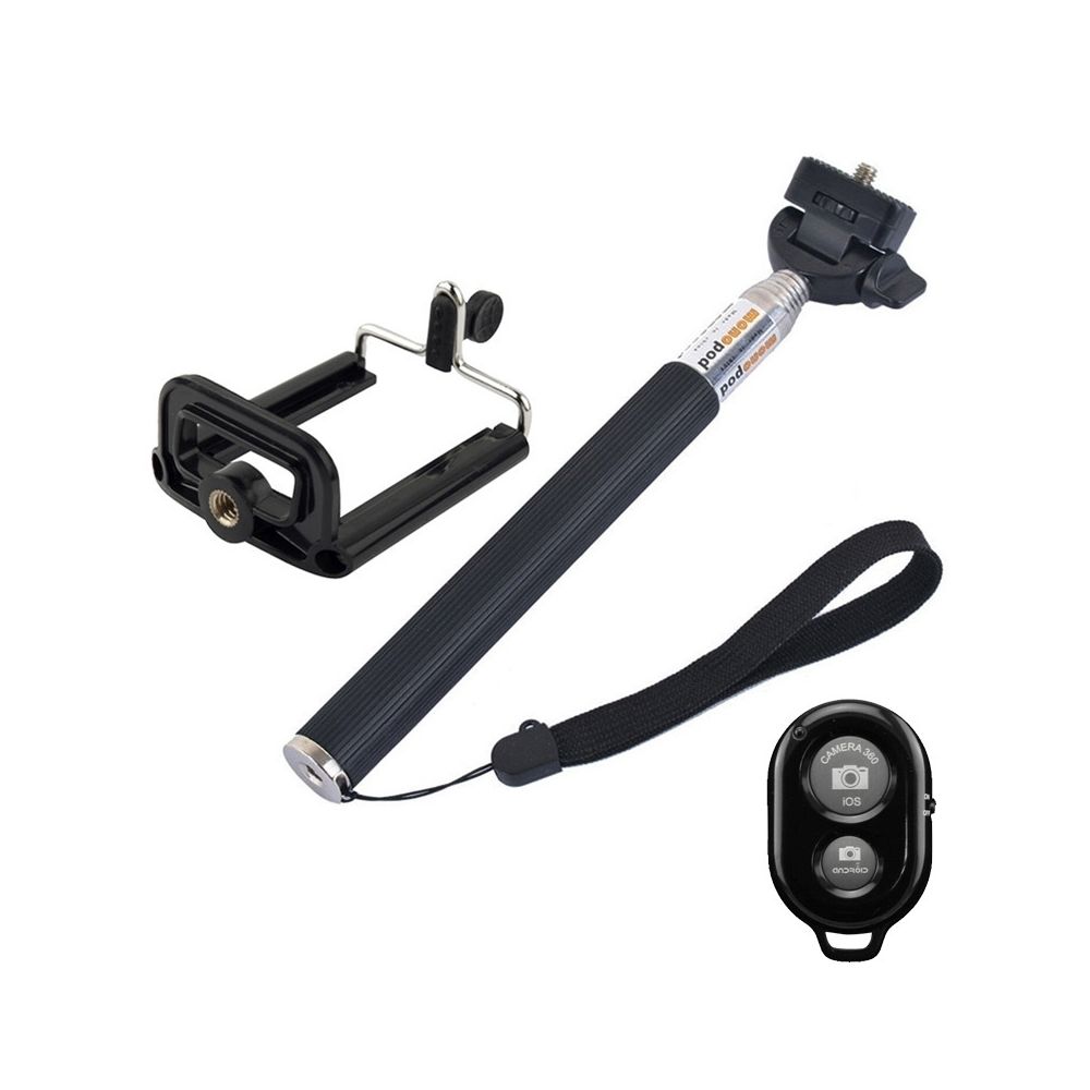 Wewoo - Kit d'accessoire pour Gopro HERO4 / 3 + / 3/2/1 / SJ4000 / téléphone portable Monopode tenu dans la main extensible de Selfie avec le déclencheur à distance de Bluetooth + support de pince réglé - Caméras Sportives