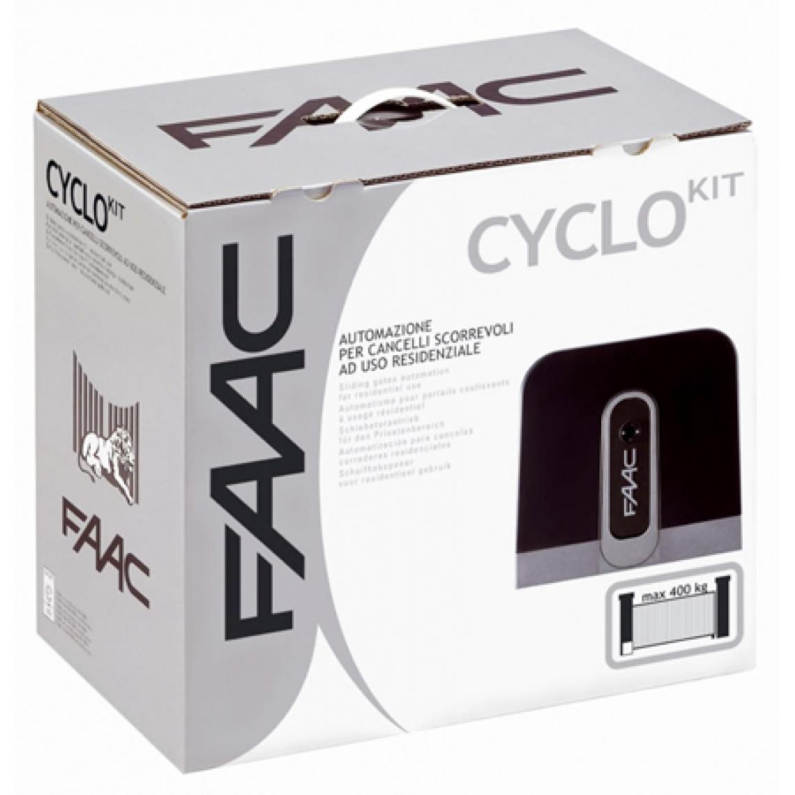 Faac - Automatisme pour portails coulissants Cyclo Kit intégral 24 - Motorisation de portail