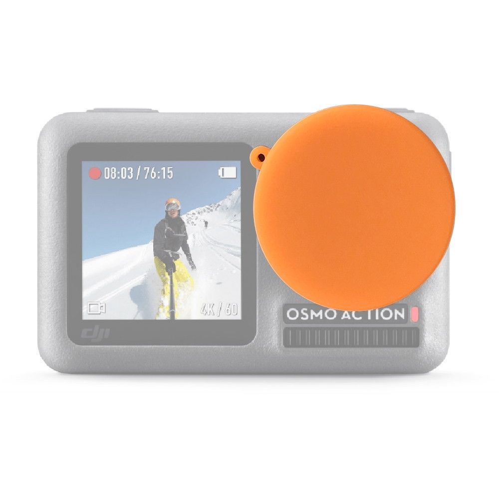 Wewoo - Couvre-objectif de protection en silicone pour Osmo Action Orange - Caméras Sportives