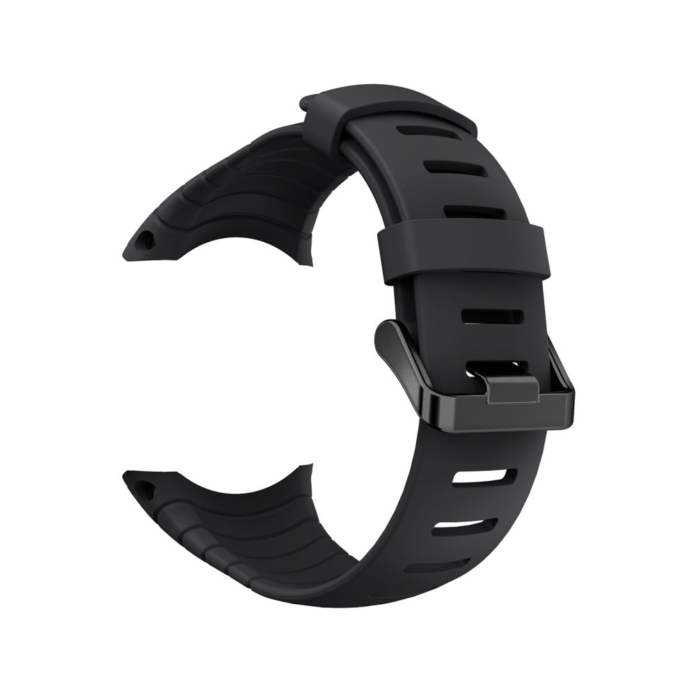 Wewoo - Bracelet noir pour Sunnto Core Series Boucle Carré en Silicone TPU Bandes de Montre - Bracelet connecté