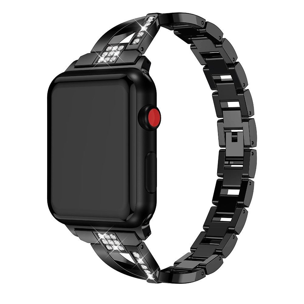 Wewoo - Bracelet pour montre connectée Fitbit Versa / Fitbit 2 / Fitbit Lite Edition en métal universel forme de X noir - Bracelet connecté