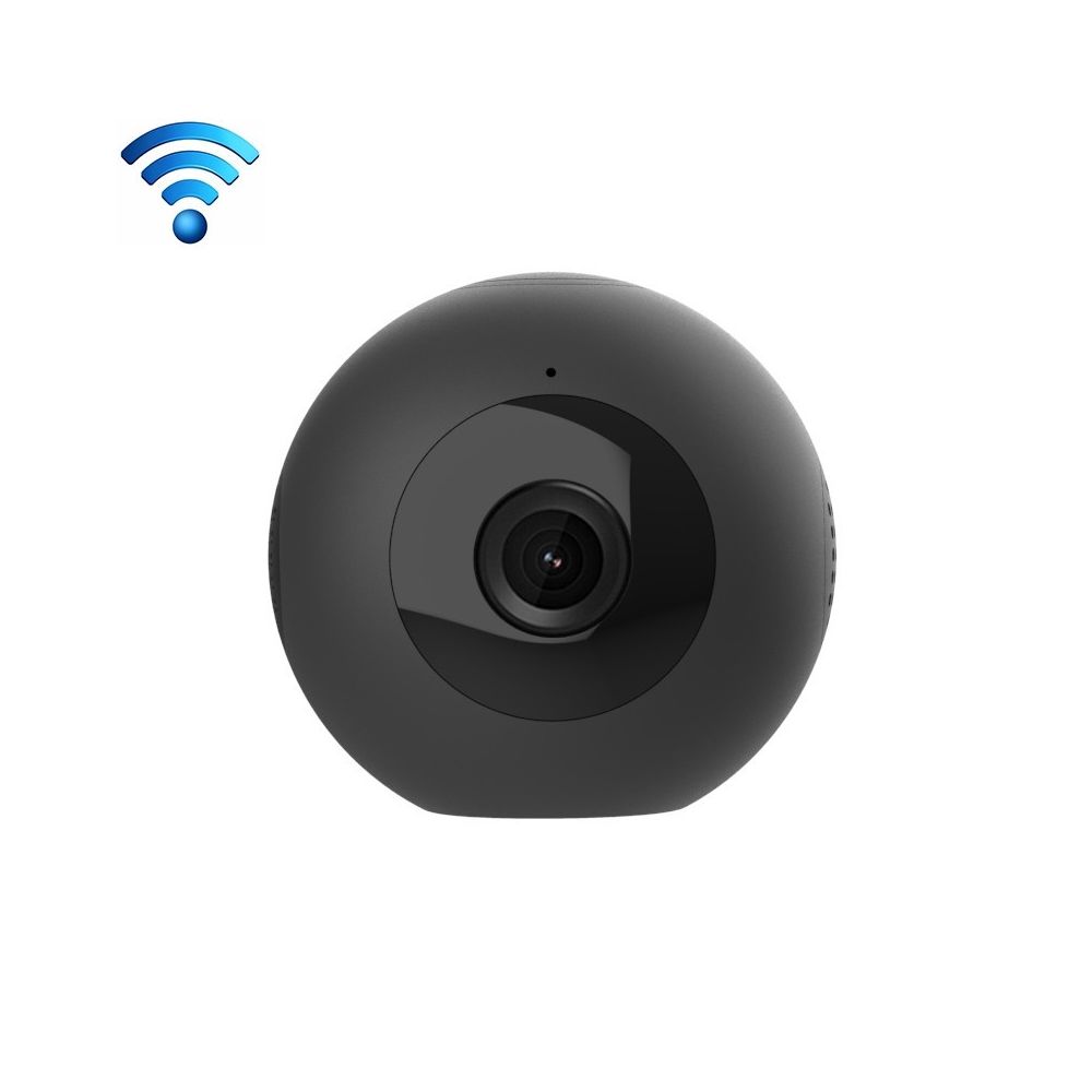 Wewoo - Caméra IP WiFi C8 HD 1280 x 720P de surveillance intelligente WiFi grand angle sphérique sans fil à angle de 140 degrésPrise en charge de la vision infrarouge à droite et détection de mouvementalarme et chargement pendant l'enregistrement Noir - Caméra de surveillance connectée