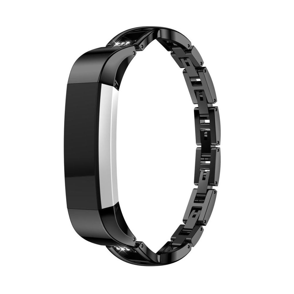 Wewoo - Bracelet pour montre connectée Fitbit Alta Smartwatch en métal forme de X noir - Bracelet connecté