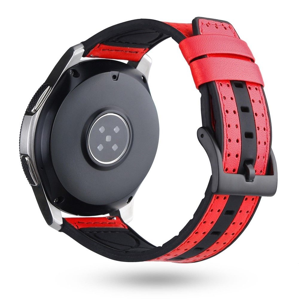 Generic - Bracelet en silicone 22mm enduit de fibre de carbone rouge pour votre Huawei Watch GT2/Galaxy Watch 46mm - Accessoires bracelet connecté