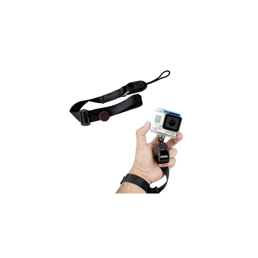 Wewoo - Fixation poignet GoPro noir pour caméra HERO 4 / 3+ / 3/2/1, Max Longueur: 22cm Quick Release Cuff Dragonne - Caméras Sportives