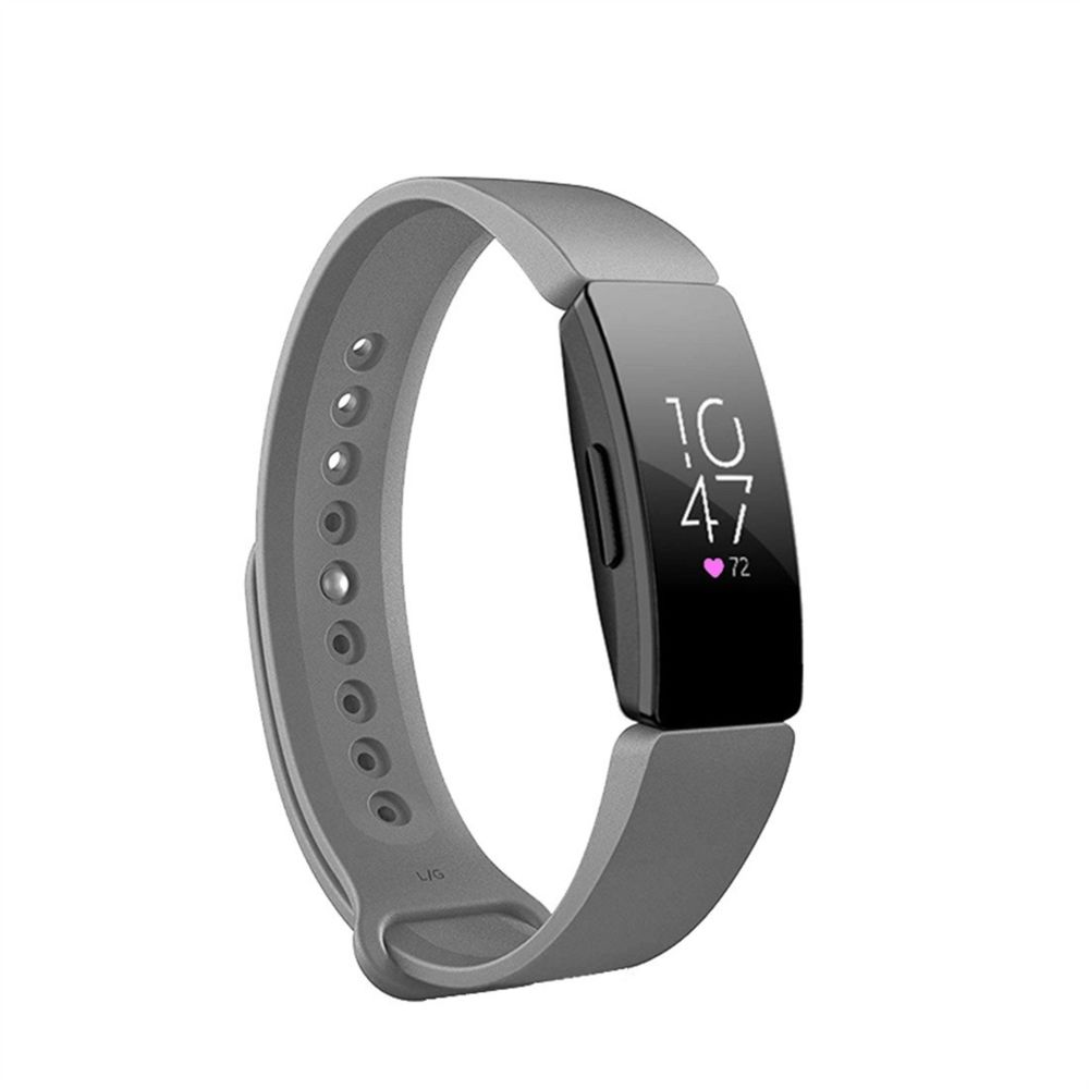 Wewoo - Bracelet pour montre connectée Smartwatch avec à poignet à fixation rapide Fitbit Inspire HR Gris - Bracelet connecté