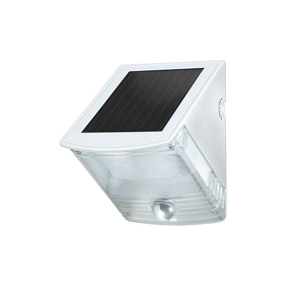 Brennenstuhl - Brennenstuhl Lampe LED murale solaire SOL 04 plus IP44 avec détecteur de mouvements infrarouge 2xLED 0,5W 85lm Couleur Gris-Blanc - Détecteur connecté