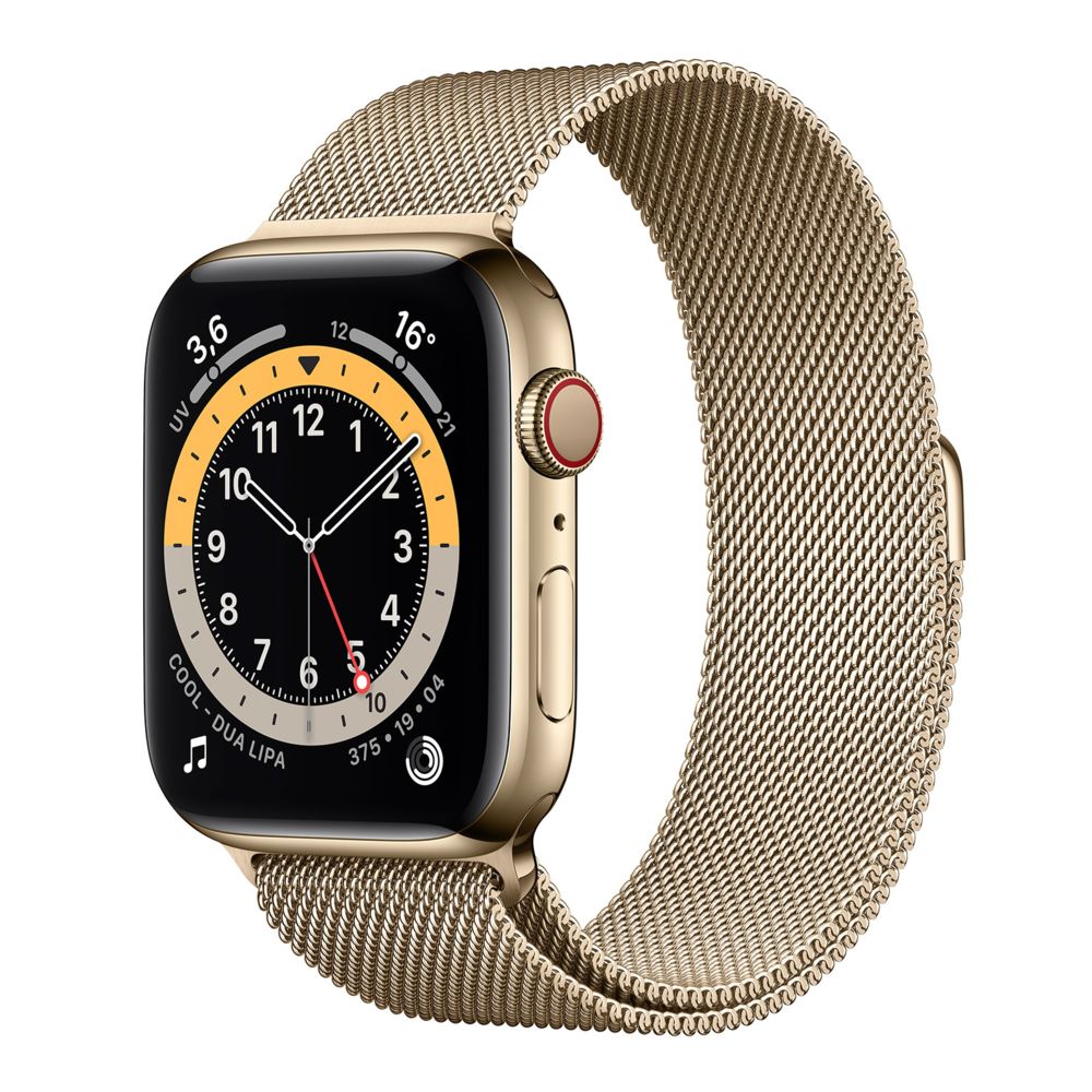 Apple - Watch Series 6 - GPS+Cellular - 44 - Acier Or / Bracelet Milanese Loop Or - Apple Watch