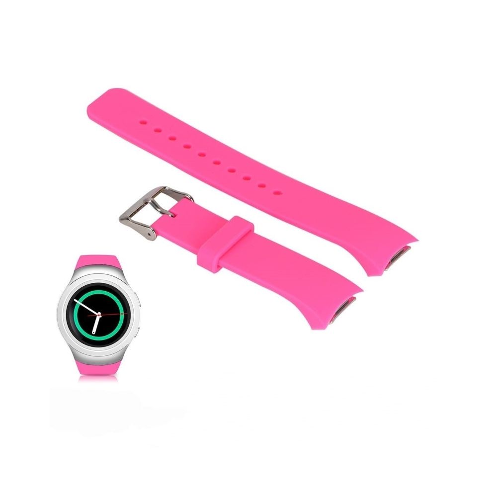 Wewoo - Bracelet de montre couleur unie avec dragonne pour Galaxy Gear S2 R720 (rose) - Bracelet connecté