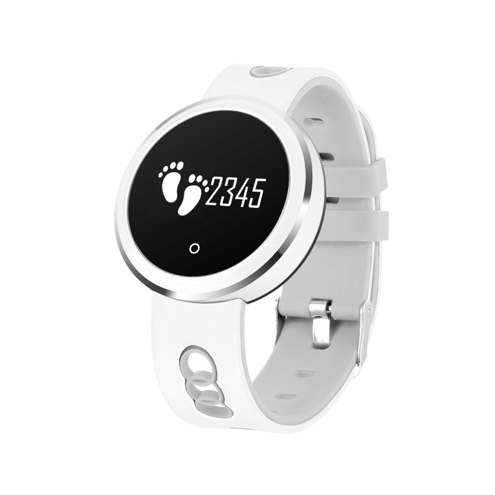 Wewoo - Bracelet connecté blanc 0,95 pouces HD OLED écran Smart Display Bluetooth, IP68 imperméable à l'eau, podomètre de / Rappel sédentaire / Moniteur de fréquence cardiaque / de sommeil, Compatible avec Android et téléphones iOS - Montre connectée