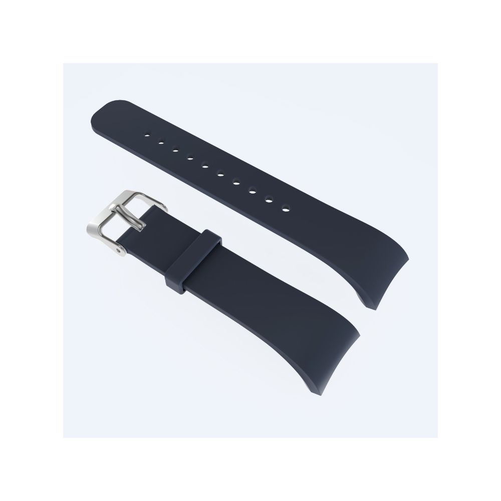 Wewoo - Bracelet de montre en cuir couleur unie pour Galaxy Gear Fit2 R360 (Gris) - Bracelet connecté