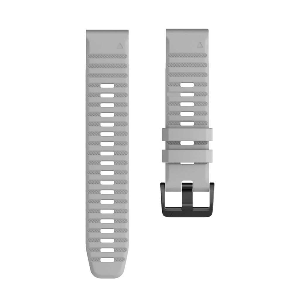 Wewoo - Bracelet pour montre connectée Garmin Fenix 6X 26mm Smartwatch à en silicone à libération rapide Gris - Bracelet connecté