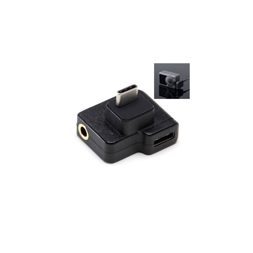 Wewoo - 3.5mm + USB-C / Type-C à USB-C / Type-C Support de microphone pour le chargement du Adaptateur de connecteur audio OSMO Action - Caméras Sportives