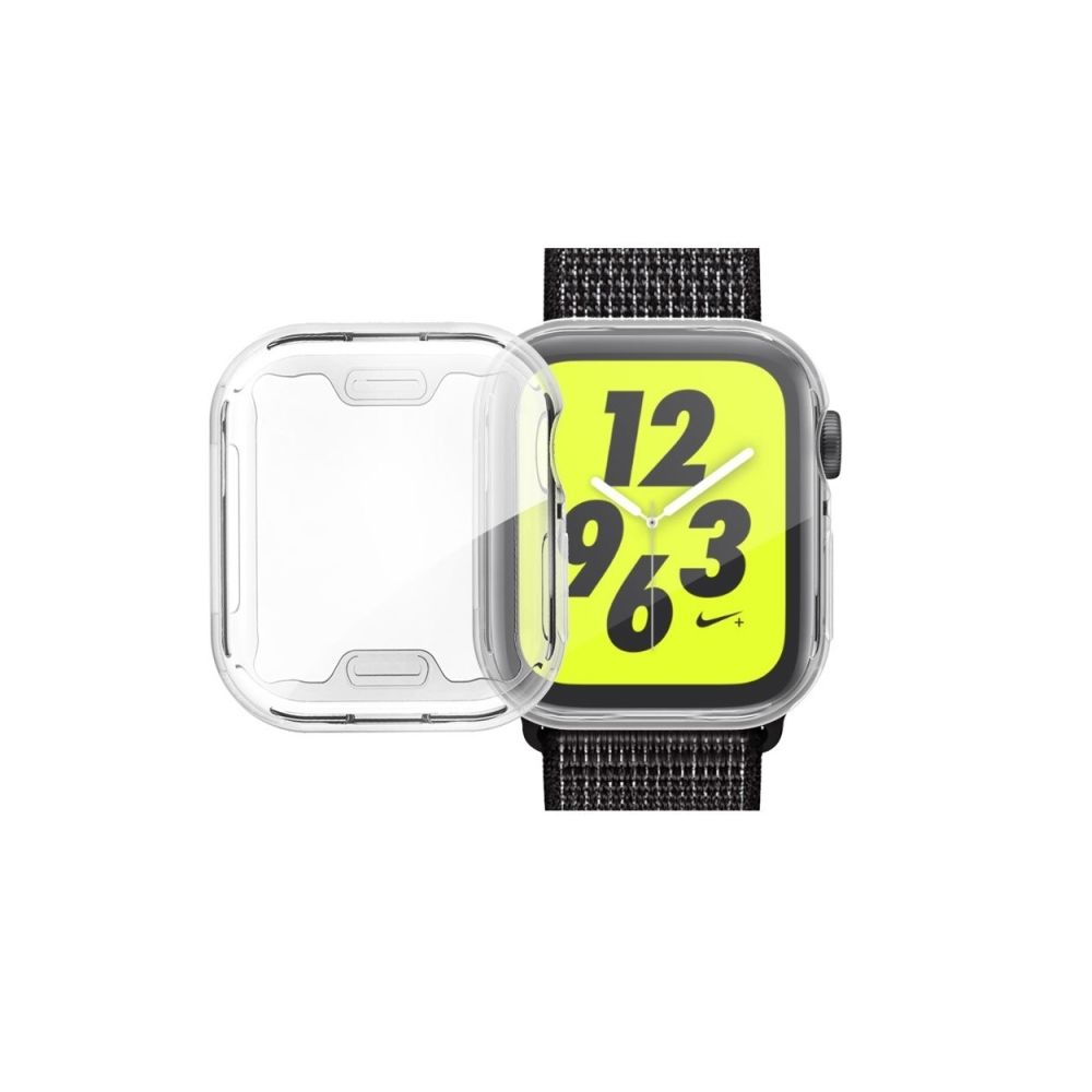 Wewoo - Coque en TPU plaqué pleine couverture pour Apple Watch série 4 44 mm (Argent) - Accessoires Apple Watch