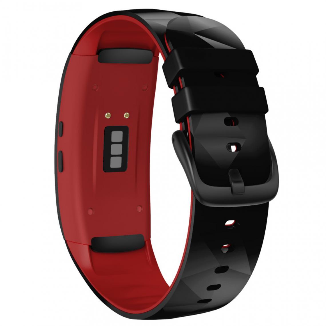 Other - Bracelet en TPU Ceinture ajustable bicolore noir/rouge pour votre Samsung Galaxy Fit2/Fit2 Pro - Accessoires bracelet connecté