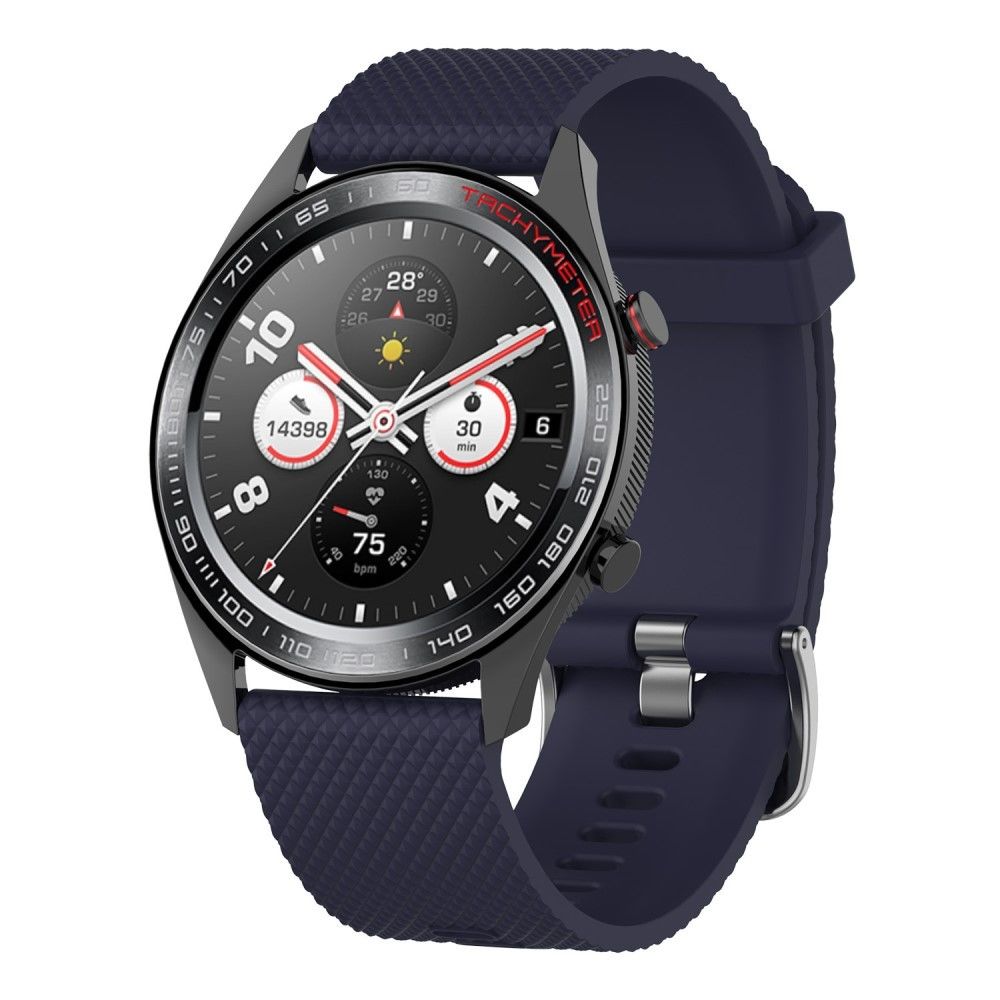 marque generique - Bracelet en TPU boucle sergé souple bleu foncé pour votre Huawei Watch GT - Accessoires bracelet connecté