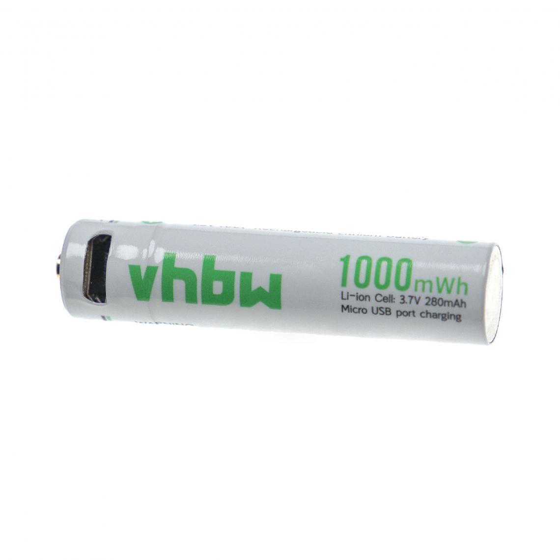 Vhbw - vhbw Pile rechargeable AAA Micro avec prise micro-USB (280mAh, 1,5V, Li-ion) - Autre appareil de mesure