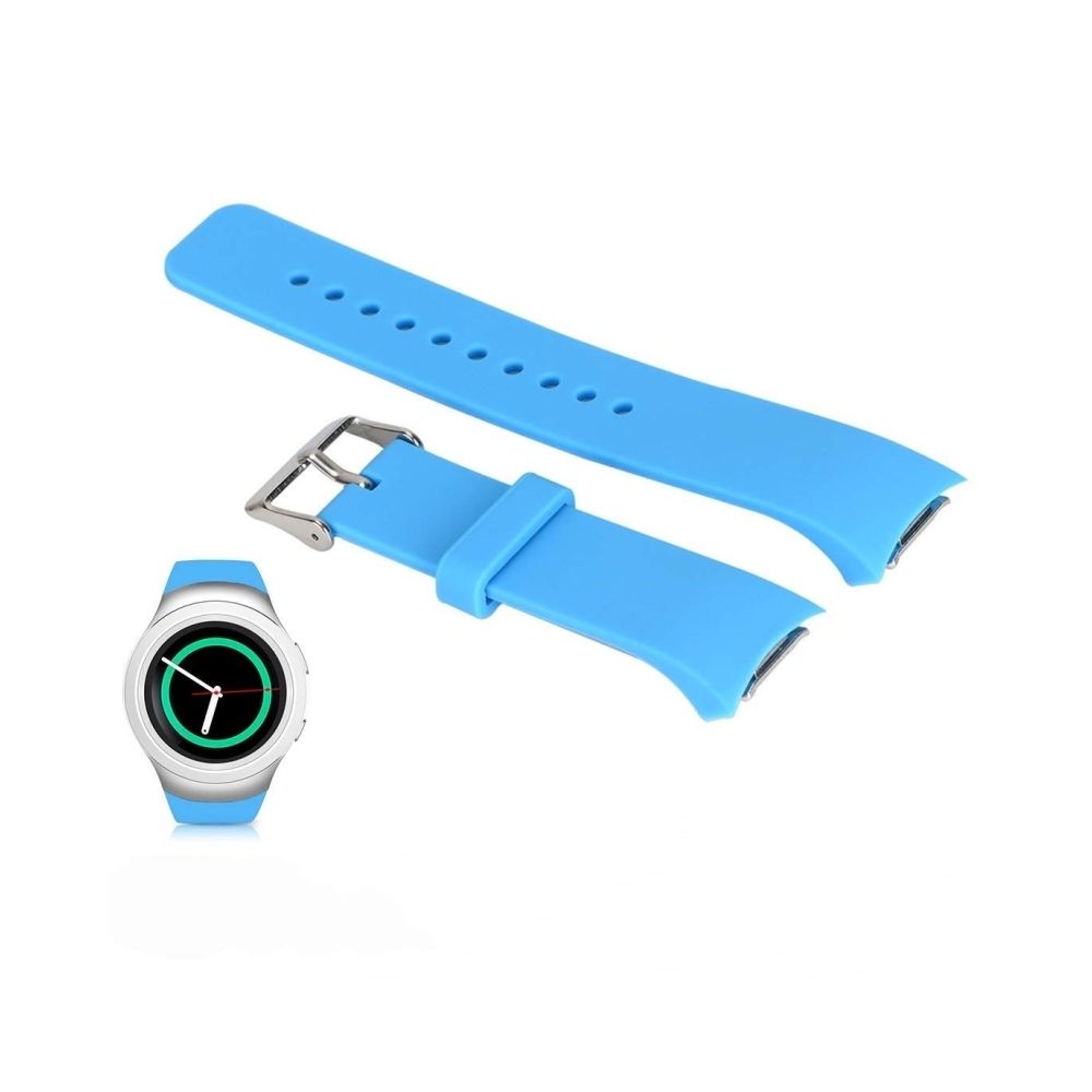 Wewoo - Bracelet de montre couleur unie avec dragonne pour Galaxy Gear S2 R720 (bleu ciel) - Bracelet connecté