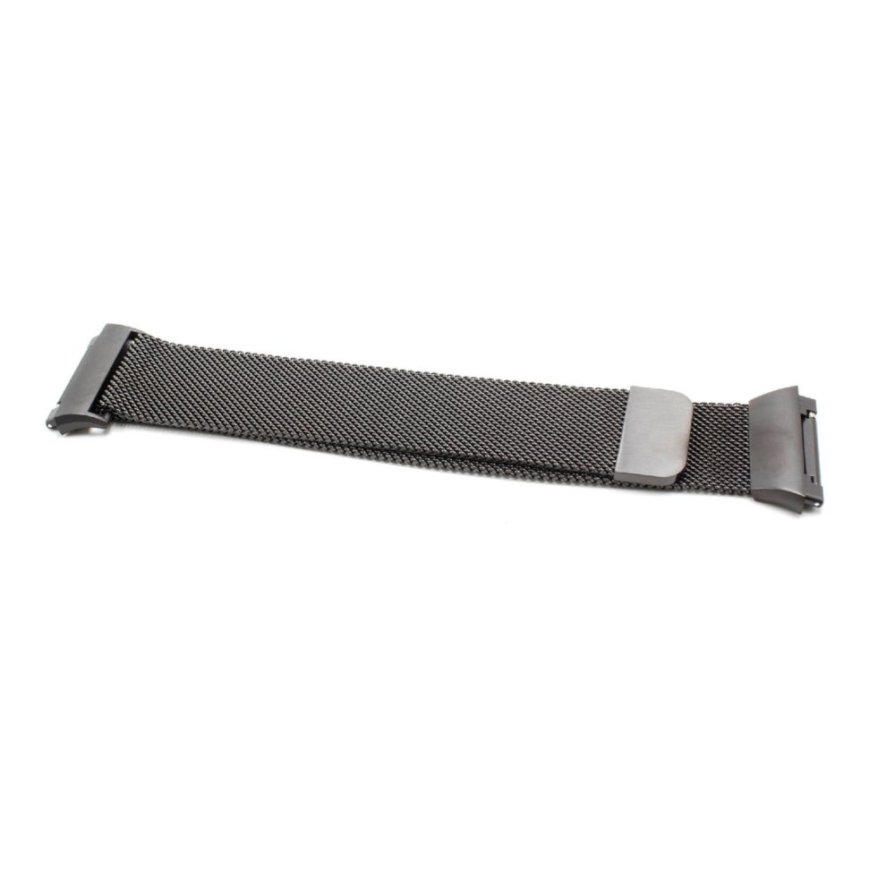 Vhbw - vhbw bracelet 23.5cm compatible avec Fitbit Ionic montre connectée - acier inoxydable noir fermeture magnétique - Accessoires montres connectées