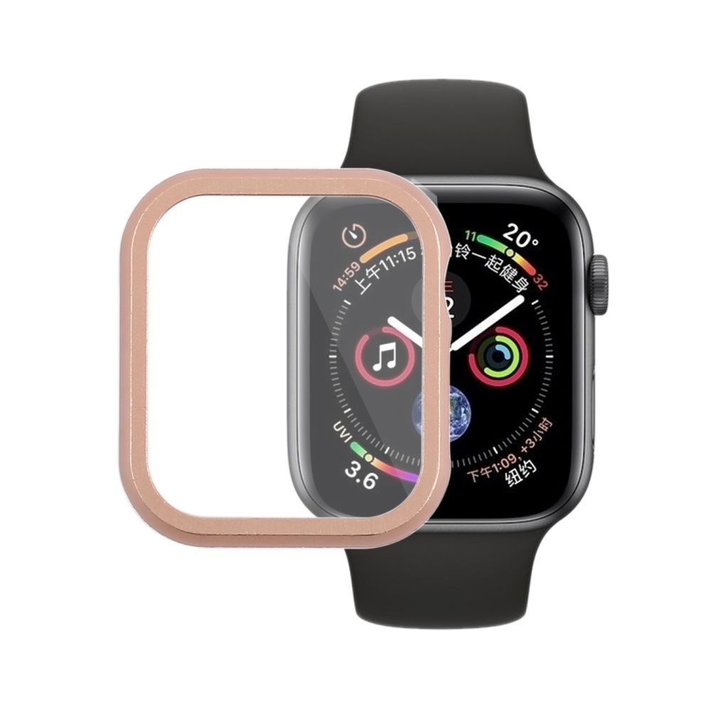 Wewoo - Boitier Étui de protection en métal pour cadre avant pour Apple Watch série 4 44 mm (or rose) - Accessoires Apple Watch