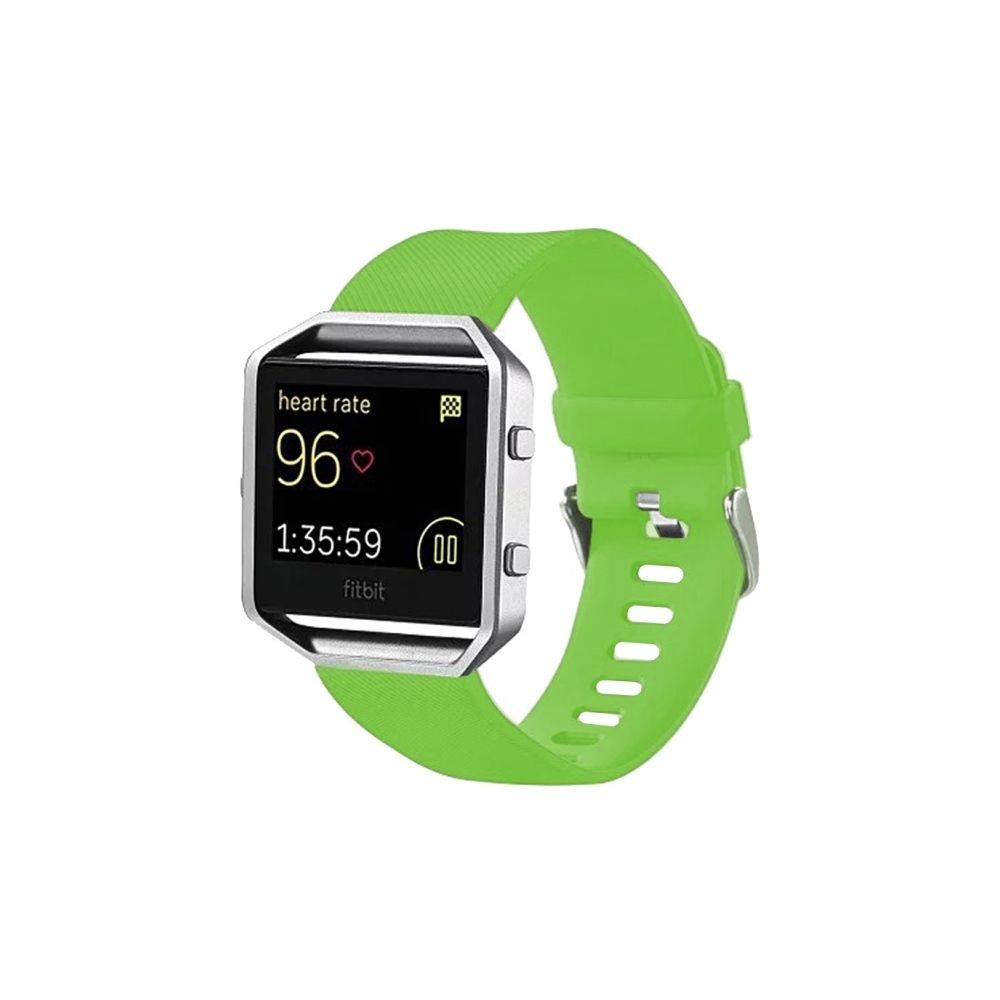 Wewoo - Bracelet vert pour WatchBit Fitaz Blaze Watch en silicone à texture oblique, grande taille, longueur: 17-20cm - Bracelet connecté