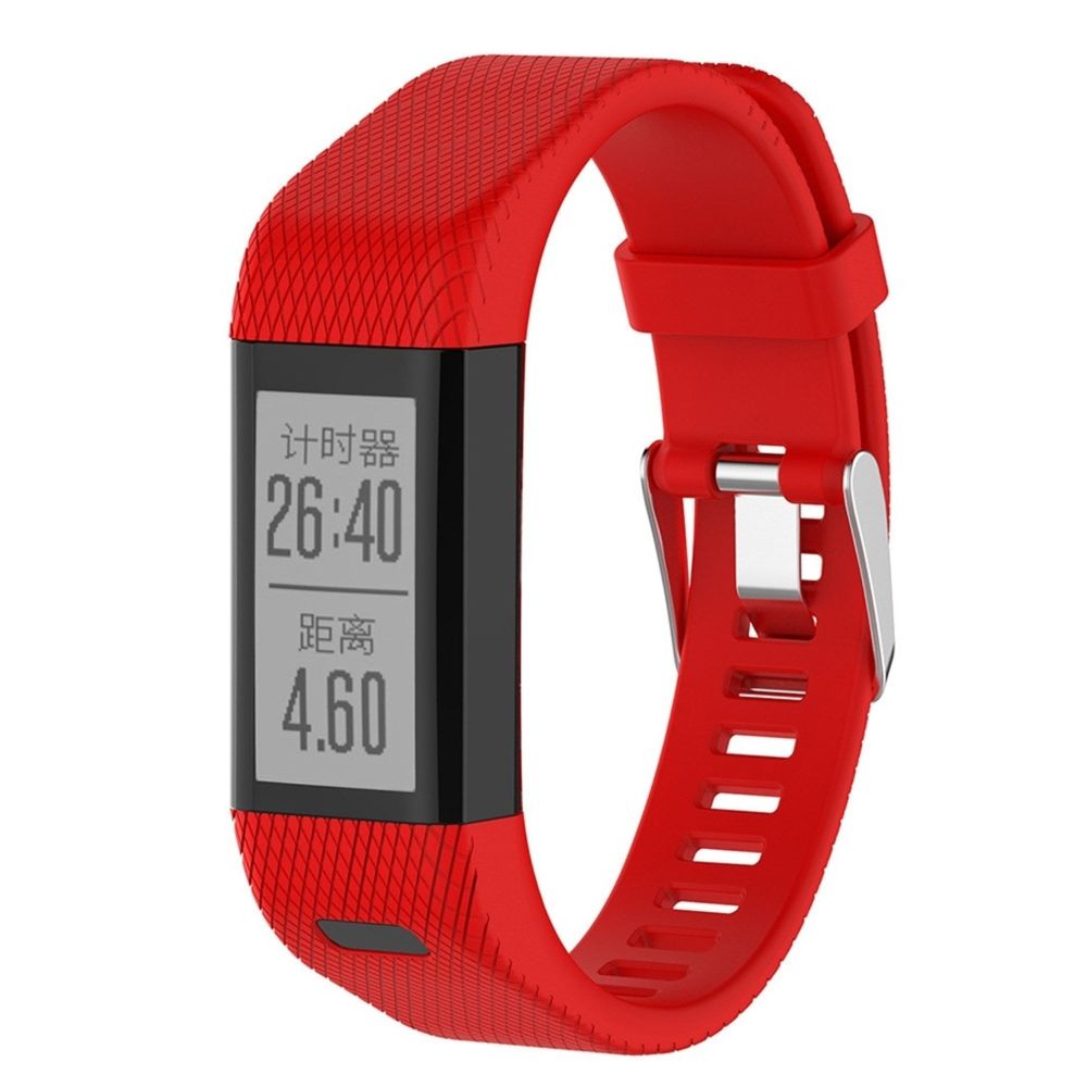 Wewoo - Bracelet pour montre connectée en silicone Smart Watch Garmin Vivosmart HR + rouge - Bracelet connecté