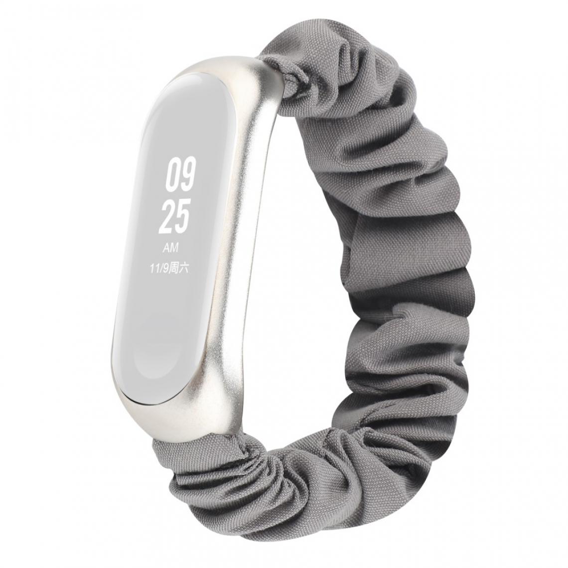 Other - Bracelet en métal Tissu avec boucle gris pour votre Xiaomi Mi Band 4/Mi Band 3 - Accessoires bracelet connecté