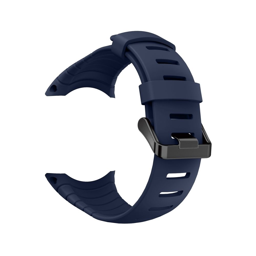 Wewoo - Bracelet bleu foncé pour Sunnto Core Series Boucles d'oreilles en silicone avec boucle carrée en - Bracelet connecté