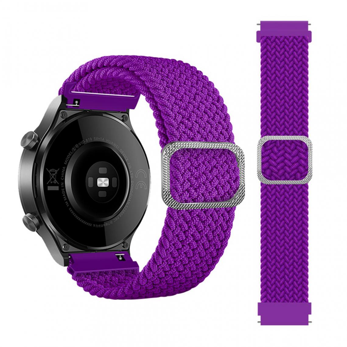 Other - Bracelet en tissu Corde tressée de 20 mm réglable Pitaya pour votre Samsung Galaxy Watch Active/Active2 40mm/Watch 42mm - Accessoires bracelet connecté