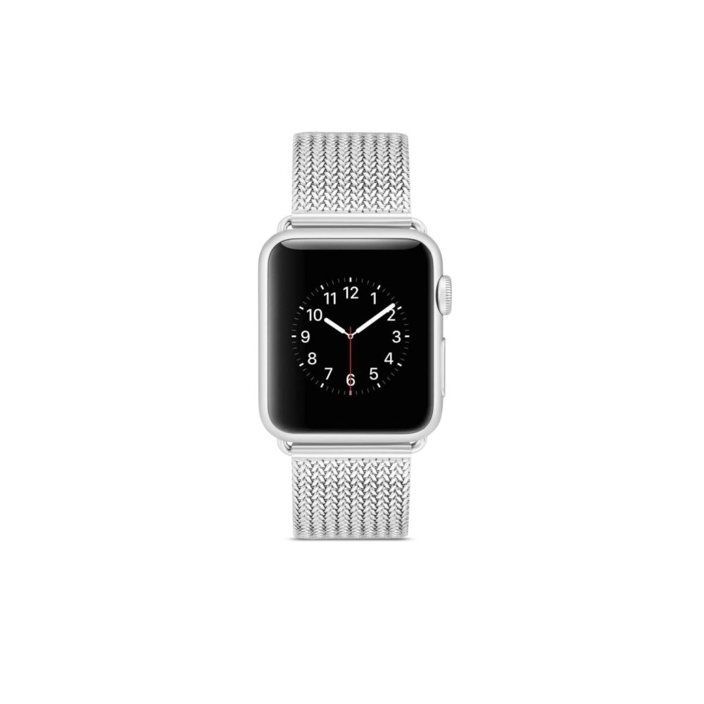 Wewoo - Bracelet de montre en acier inoxydable pour Apple Watch séries 3 et 2 1 38 mm (Argent) - Accessoires Apple Watch