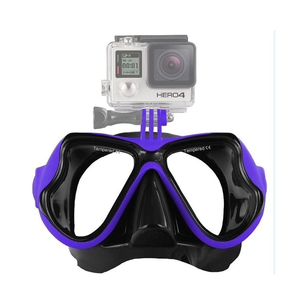 Wewoo - Masque de plongée bleu pour GoPro HERO4 / 3 + / 3/2/1 Sports nautiques équipement de de lunettes de natation - Caméras Sportives
