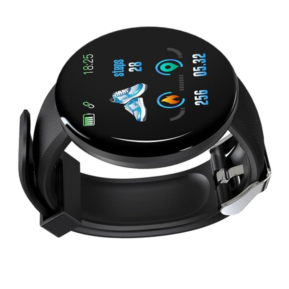 marque generique - D18 Bluetooth Smart Watchband Fitness Sport Tracker Imperméable Unisexe Noir - Montre connectée