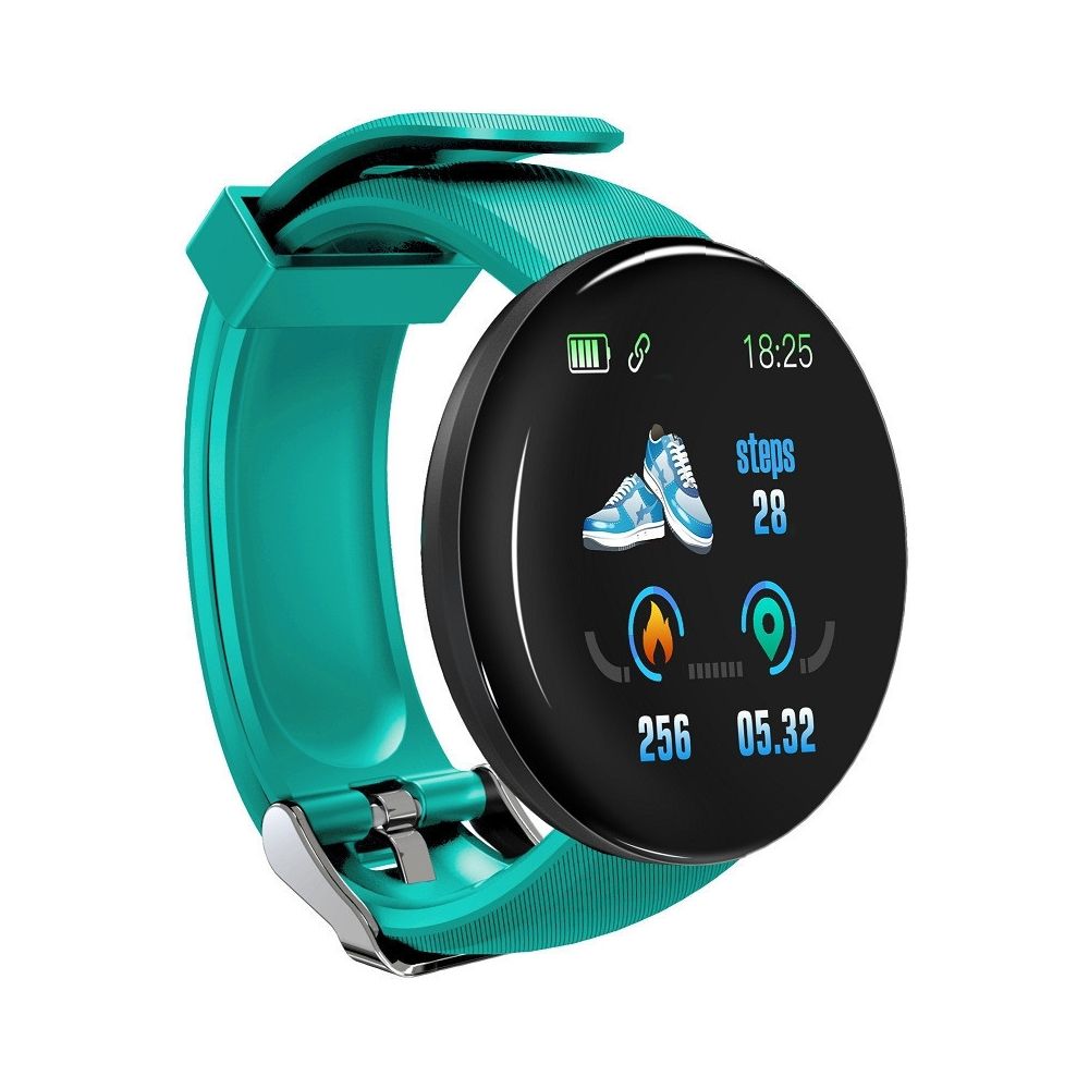 Wewoo - Bracelet connecté D18 1.3inch TFT écran couleur Smart Watch IP65 étancherappel d'appel de soutien / surveillance de la fréquence cardiaque / de la pression artérielle / du sommeil Vert - Bracelet connecté