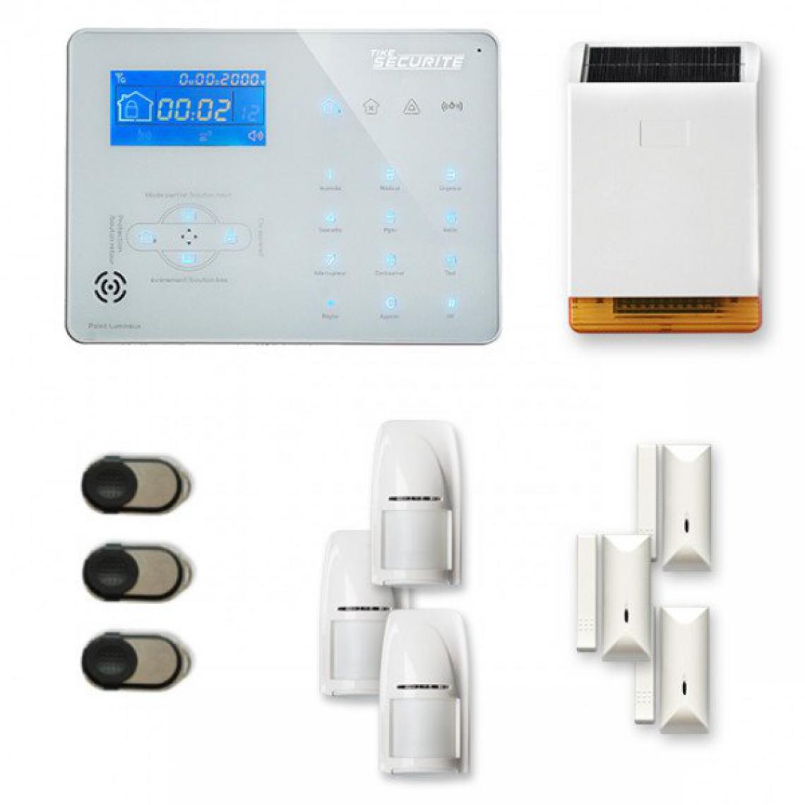 Tike Securite - Alarme maison sans fil ICE-B17 Compatible Box internet - Alarme connectée